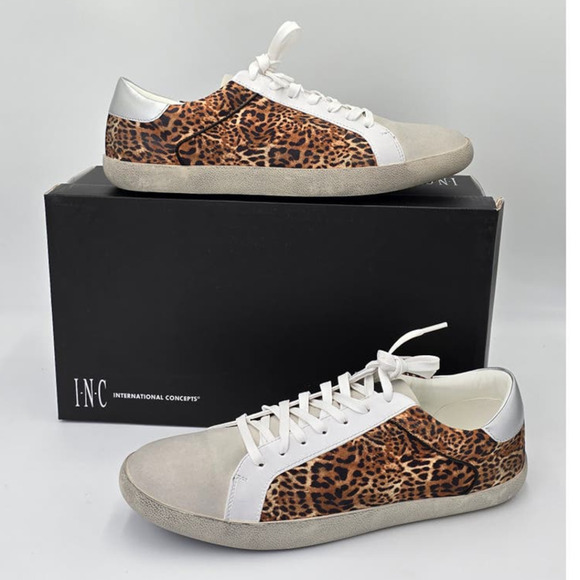 INC International Concepts Distressed Design Cheetah Sneakers MSRP $79 Men's 8M - Picture 1 of 12